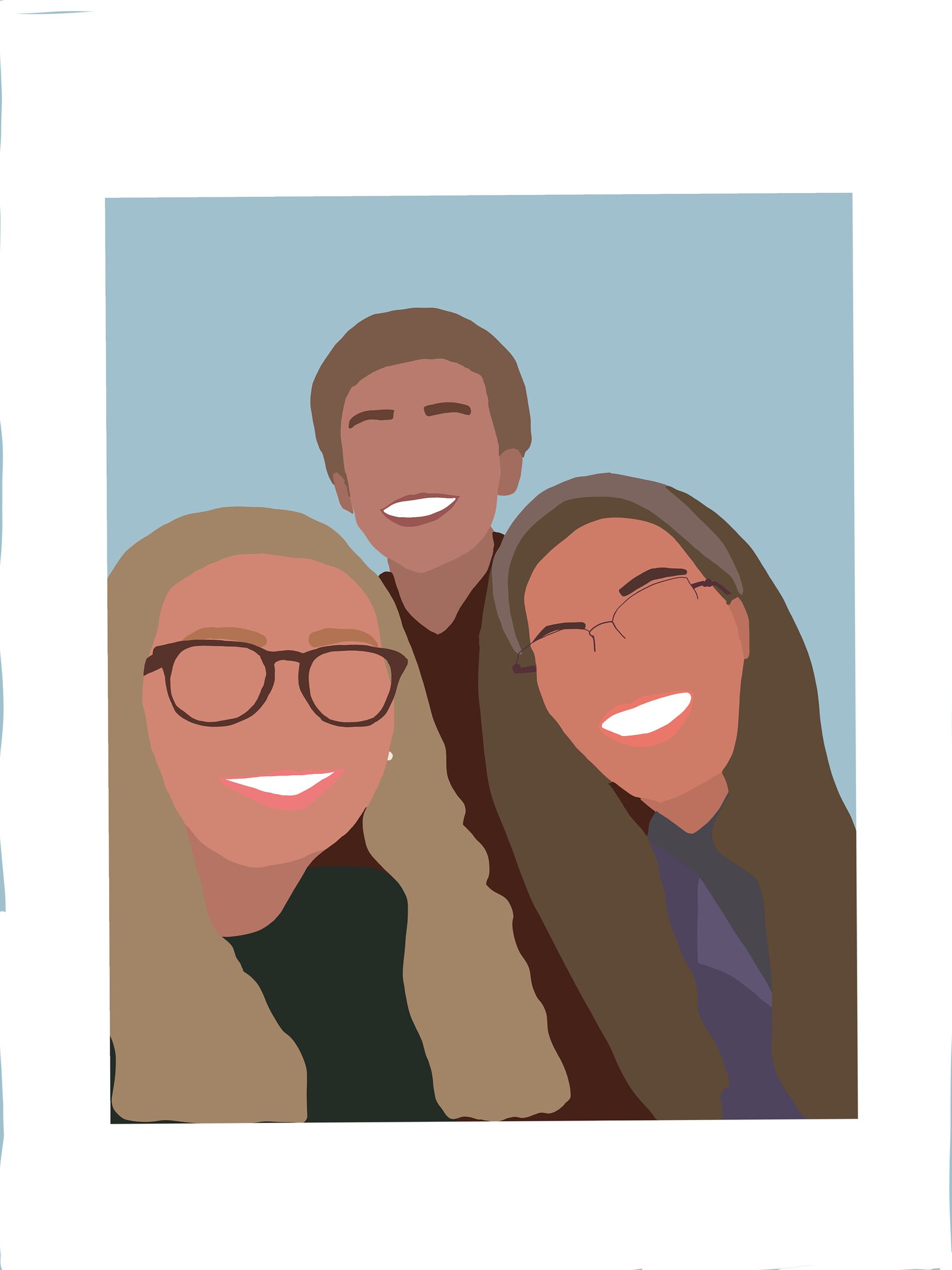 Custom Digital Minimalist Portrait with Simple Background from Etsy