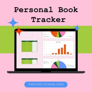 Book Tracker and Reading List on Google Sheets, Personal Digital Book Library, Reading Journal Spreadsheet, Book Lovers Gift