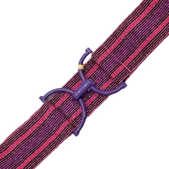 2” Purple Sparkle Equestrian horse Snaffle Bit Belt Elastic One Size Fit… Cm Equestrian | Accessories | 2 Purple Sparkle Equestrian  main image 2