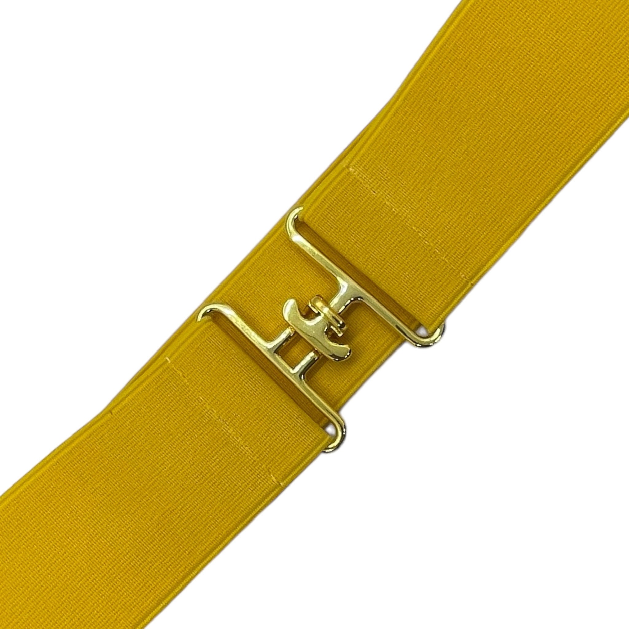 Vintage Elastic Buckle Yellow Belt Size S/M Yellow Vintage Belts for sale | eBay main image 2