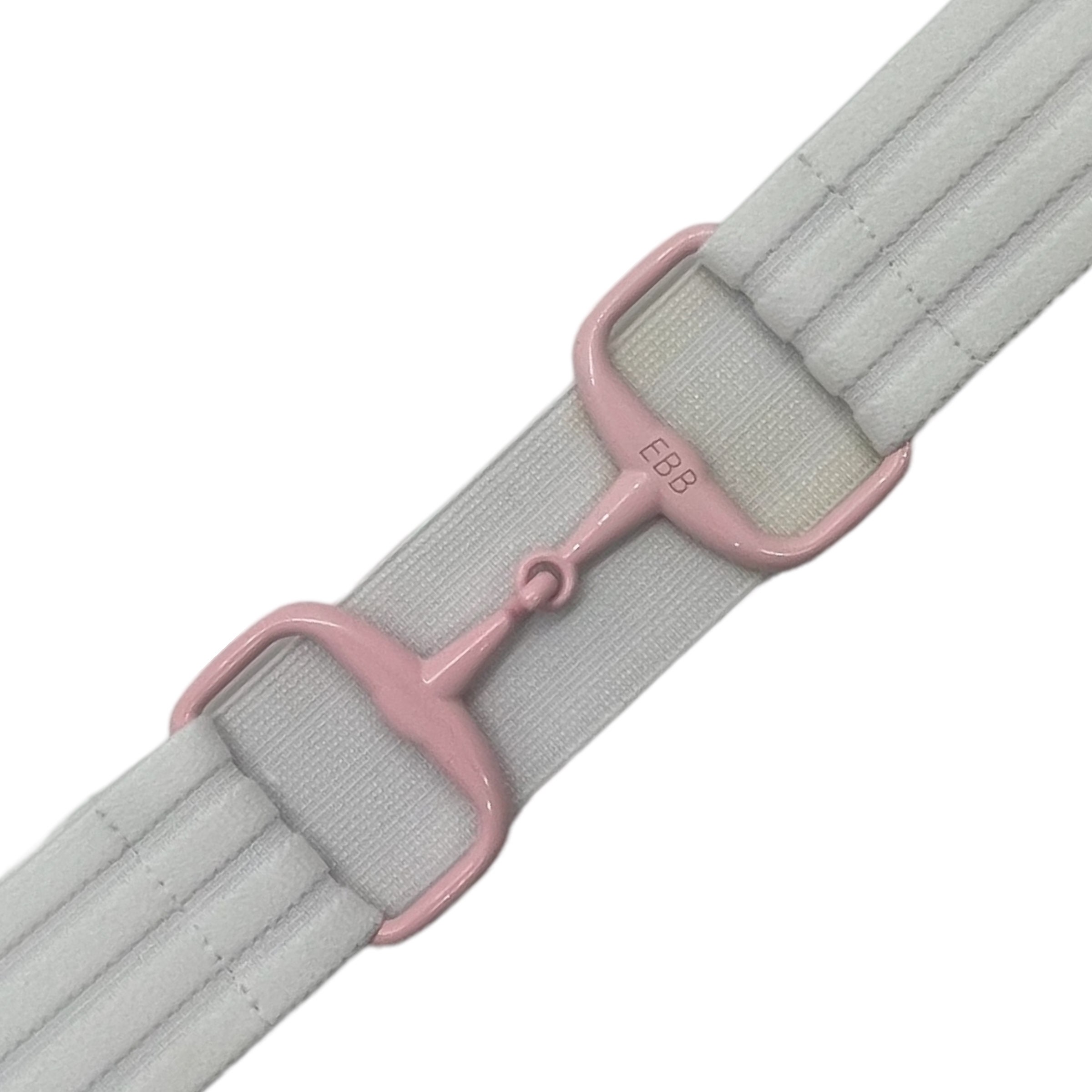 1,5 "White Outs Solid Textured Stripe - Benutzerdefinierter elastischer Reitgürtel
