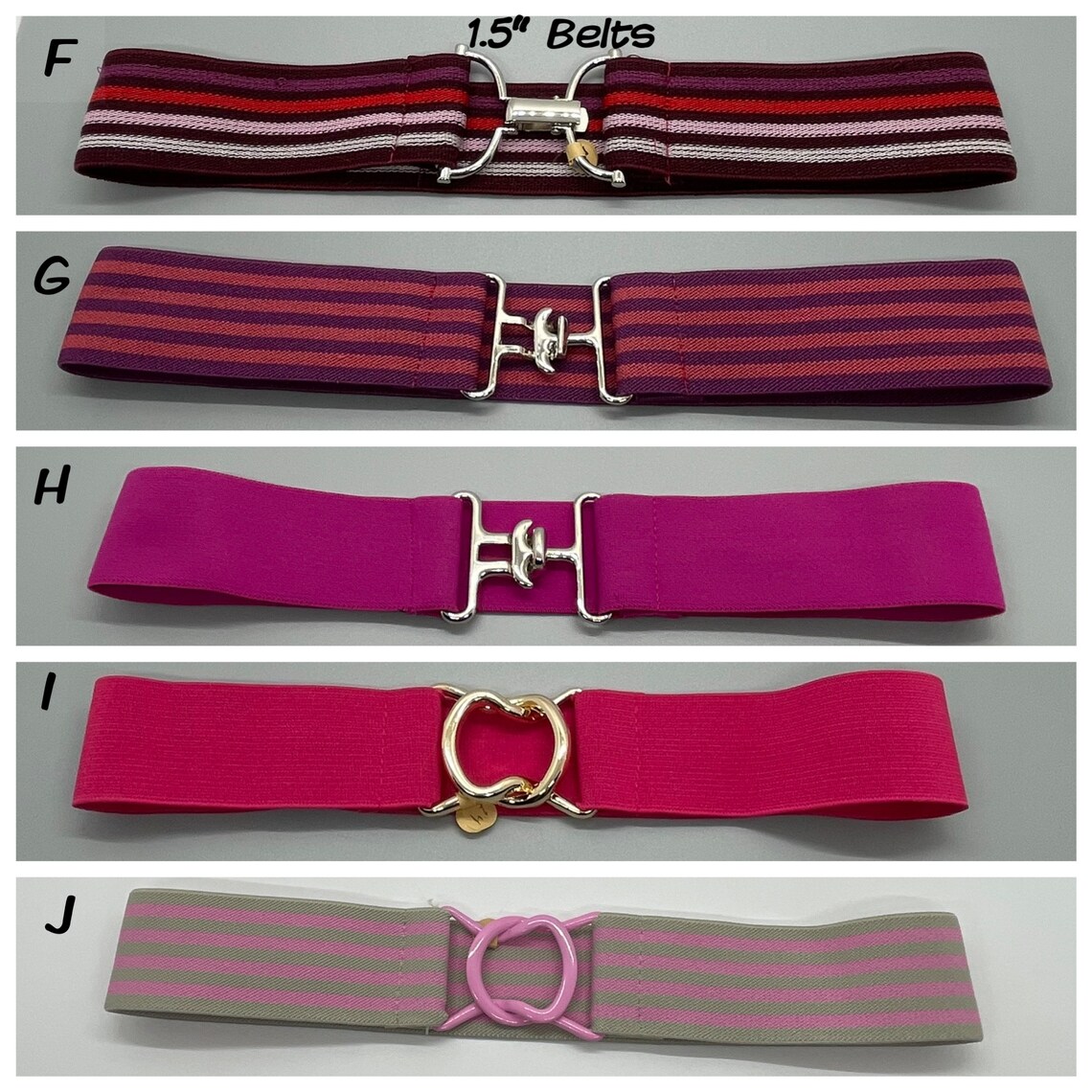 1.5 Size 2425 Premade Elastic Equestrian Belts Etsy