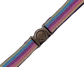 Sparkle Skinnies 1” Pastel Rainbow Custom Elastic Stretch Skinny Belts