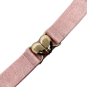 Sparkle Skinnies 1” Shiny Pink Custom Elastic Stretch Skinny Belts