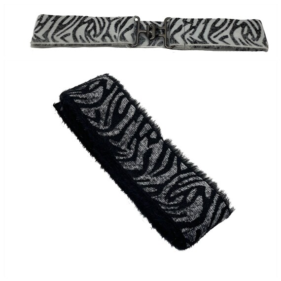 Ceinture Équestre Élastique Huaerle 3,8cm - Avec Porte-Clés Cuir | Style Équitation | Noir | Adjustable