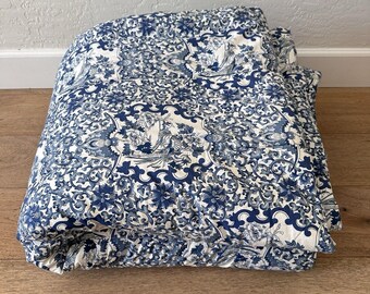 Vintage Ralph Lauren Tamarind Porzellan Vogel Tröster F / Q Blau Weiß Chinoiseri