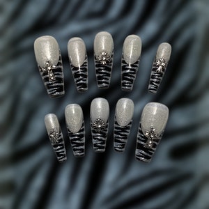 Silber Zebra Y2K Set