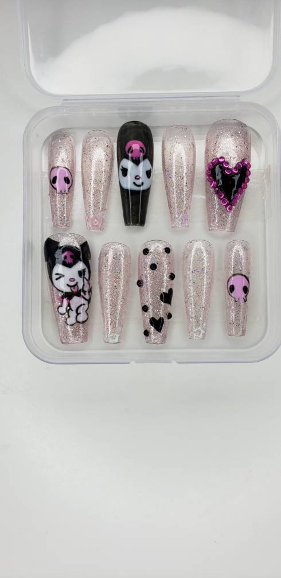 Kuromi/ Sanrio Inspiré PressOn Nail Set Etsy