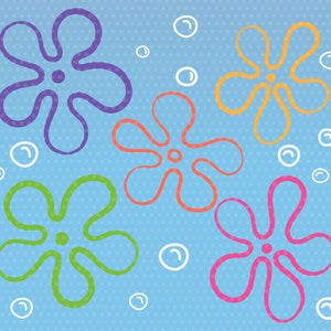 Bikini Bottom Flowers SVG, EPS, PNG , Cricut, Silhouette, Cricut svg, Silhouette svg,Flower Svg, Flower pattern svg, Cute svg