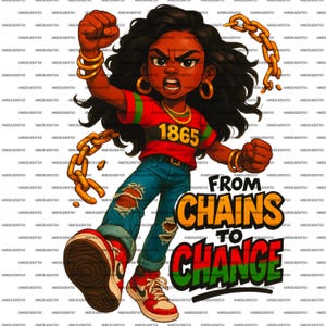 Juneteenth Betty Boop PNG: Afro Independence Day Shirt Design (Digital Download