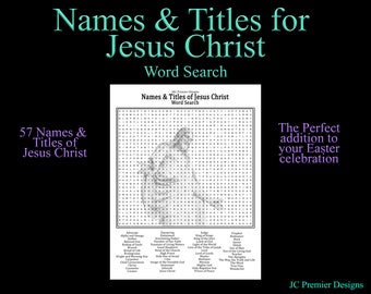 Jesus Christus Namen & Titel Wortsuchrätsel (PDF Download)