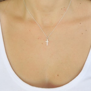 Small Silver Cross, Sterling silver necklace
