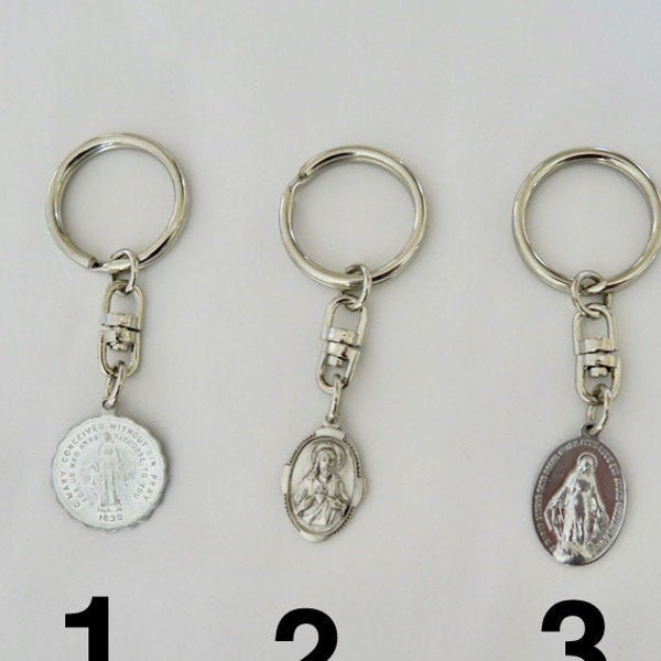 Keychains Miraculous medal, Jesus Christ