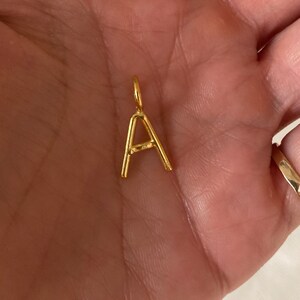 Charm Letra “A”, Oro Plata de Ley 925