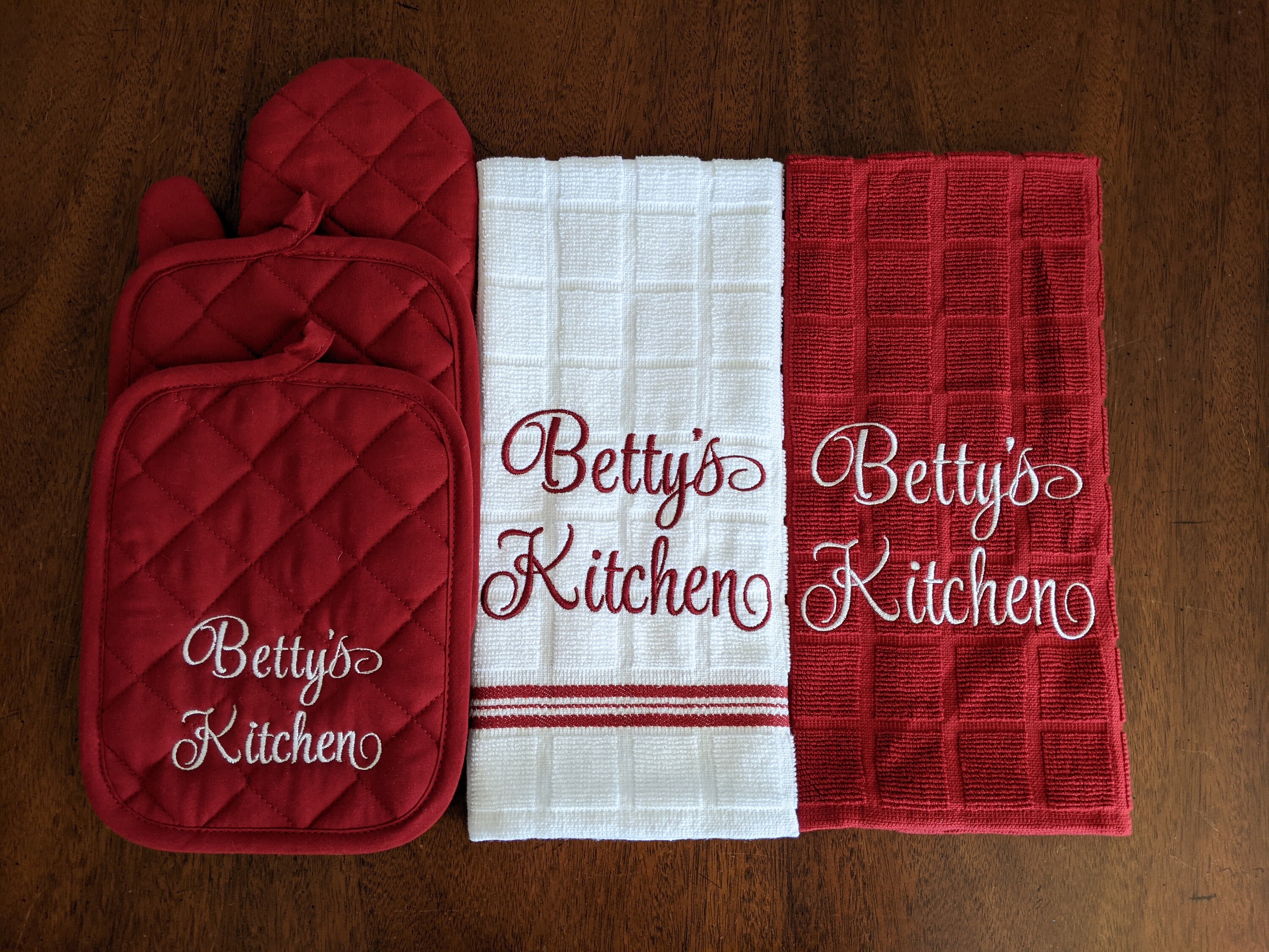 Juego personalizado de toallas de cocina bordadas 5 piezas / | Etsy