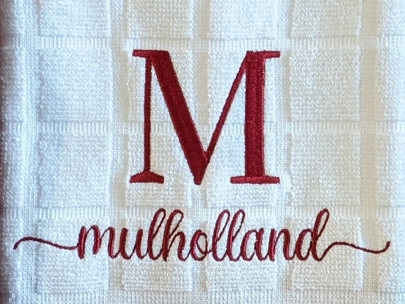 Personalized Embroidered Kitchen Towel Set / Wedding Gift Couple Unique / Anniversary Gift