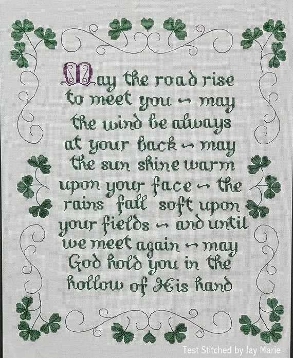 Irish Blessing Cross Stitch Chart Pattern | Etsy