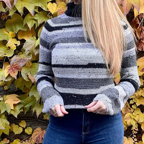 CROCHET PATTERN Aspen Hooded Sweater Sizes S-3X | Etsy