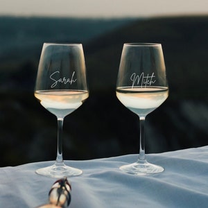 Personalised Custom Wine Glass Glasses for Wedding Bridesmaids Birthday Gift Present Customisable Custom Bridal image 1