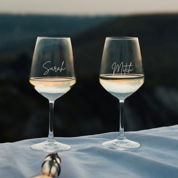 Personalisiertes benutzerdefiniertes Weinglas - Gläser für Hochzeit Brautjungfern Geburtstagsgeschenk vorhanden anpassbare benutzerdefinierte Braut