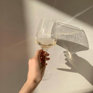 Eternally Etched - Custom Engraved Wine Glasses | Personalised Champagne Wedding Bridesmaid Christmas Birthday Gift Present
