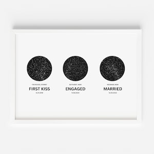 Impression d'affiche personnalisée constellation constellation - le ciel nocturne encadré mariage bébé cadeau d'anniversaire cadre téléchargement idée cadeau de dernière minute
