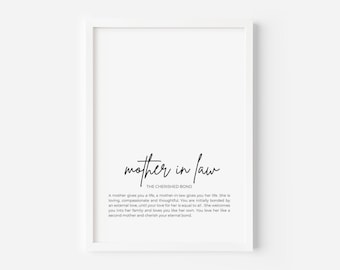 Custom Mother In Law Bond Print: Cherished Bond Wall Art