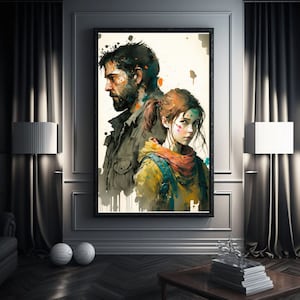 The Last of Us Joel and Ellie Digital Download Pedro Pascal Bella Ramsey HBO MAX Print from Home Art