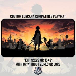 24x14 Now Available unofficial lorcana tcg compatible playmat sorcerer mouse sora heart kingdom FREE shipping! Read Description b4 Ordering
