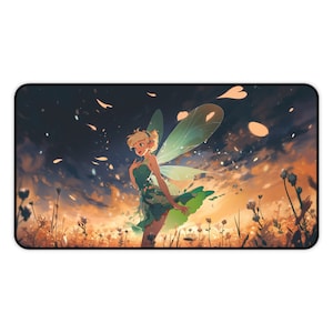 Lorcana Playmat With Zones, Tinkerbell Themed Card Playmat
