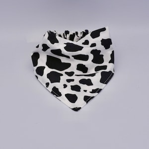 Cow Print Dog Bandana: Summer Slip-On, Optional Personalization