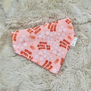 Be Kind To Your Mind Dog Bandana,Mental Health Awareness dog bandana, scrunchie bandana,Boho dog bandana,  dog or cat bandana