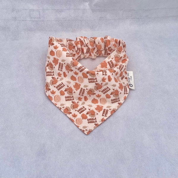 Thanksgiving bandana, Turkey bandana, pie bandana scrunchie bandana, personalized bandana