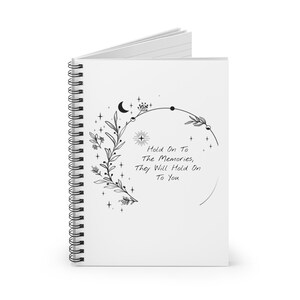 New Years Hold On To The Memories Dream Gratitude Journal Diary Spiral Notebook - Ruled Line