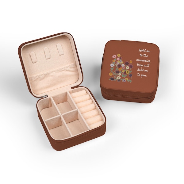 Acoustic Piano Flower Ophelia Floral Jewelry Box Case for Travel