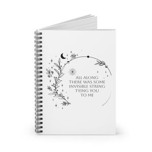 INVISIBLE STRING Dream Journal Gratitude Diary Spiral Notebook - Ruled Line