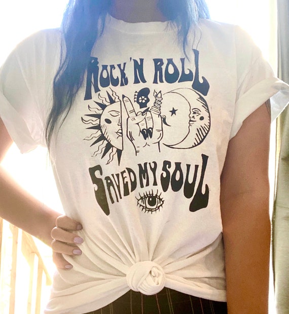 White Rock N Roll Saved My Soul T-shirt Original Design Etsy