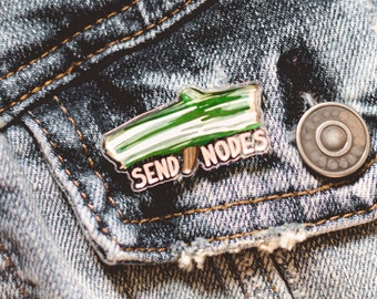 SEND NODES // Acrylic Pin for plant lovers // Monstera Albo Node Pin