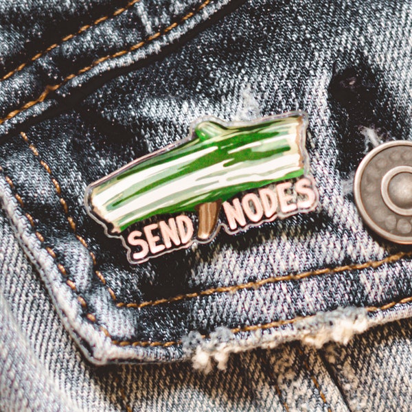 SEND NODES // Acrylic Pin for plant lovers // Monstera Albo Node Pin