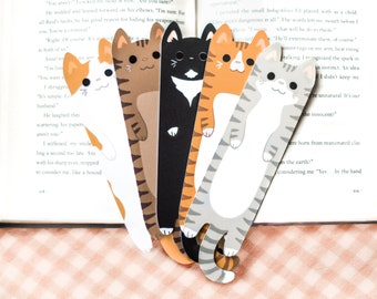 Cat Bookmarks // Custom Kitty Cat Bookmark // Gift for cat lovers // Small birthday gift // Cat mom present // Personalized gift