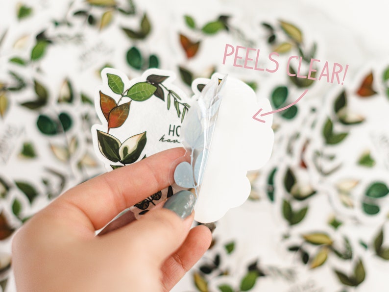 Hoyas Have My Heart // transparent vinyl sticker // gifts for plant lovers // image 5