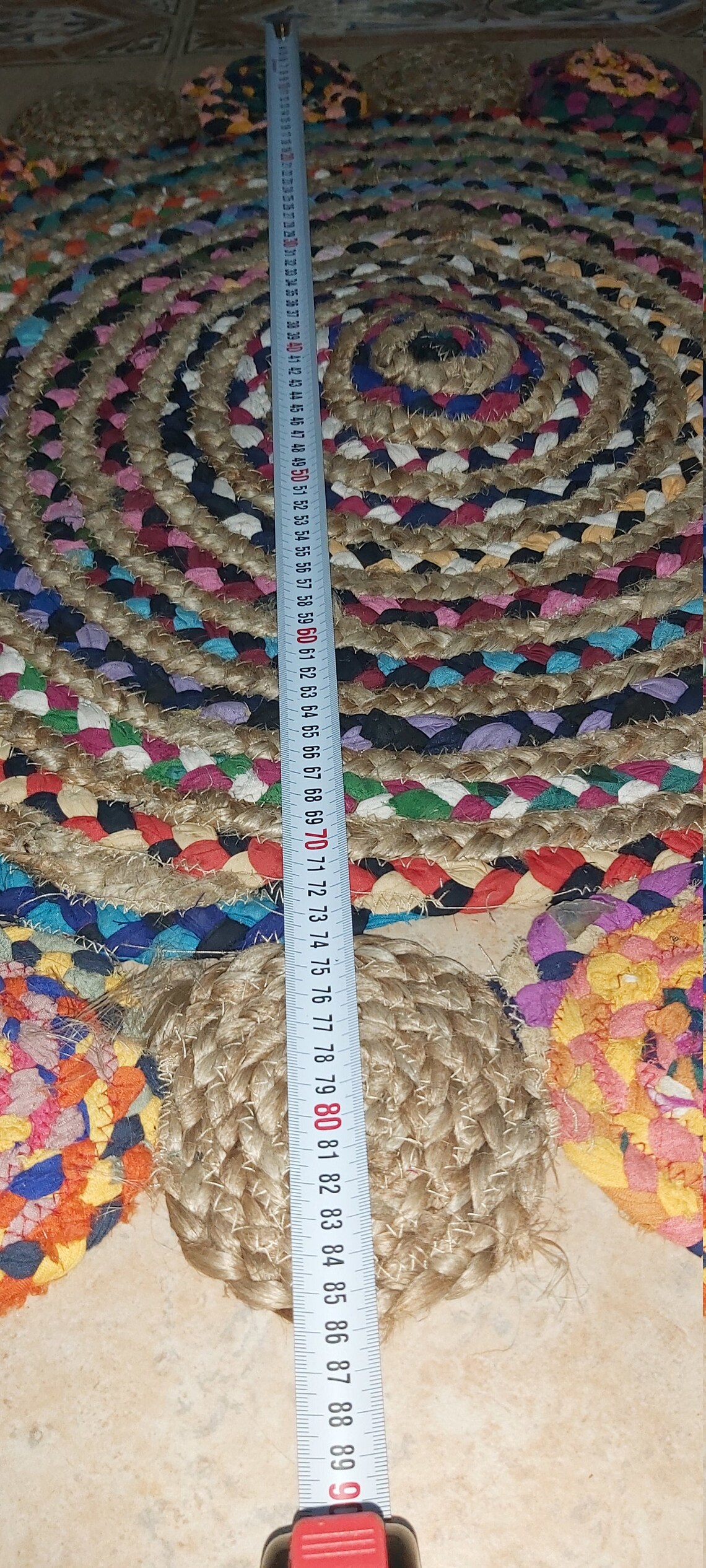 Rug 100 Natural straw Braided style Handmade Area carpet Rug Etsy