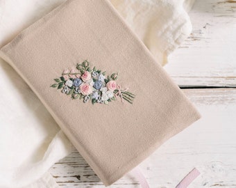 embroidered book cover. Stationery. Journal cover