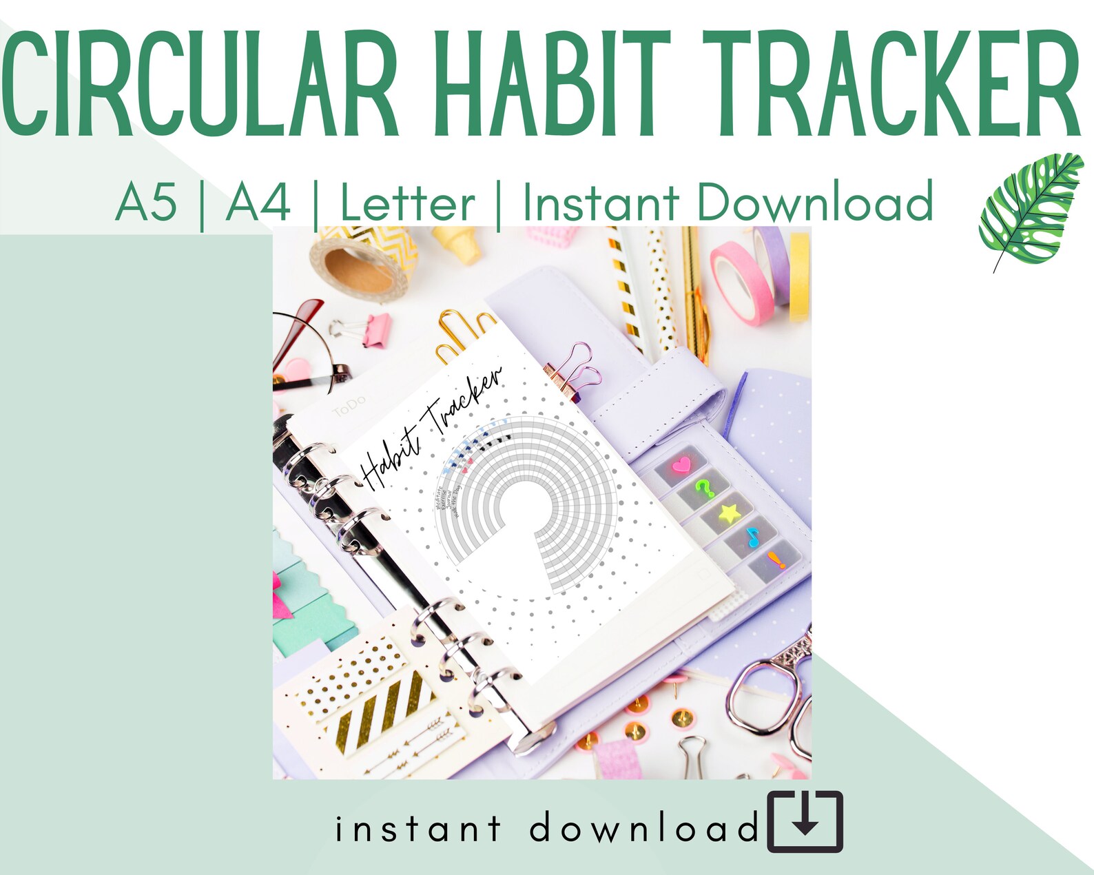 Bullet Journal Printable Habit Tracker Planner Insert - Etsy