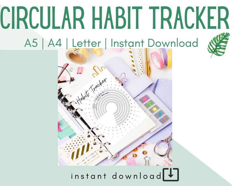 Bullet Journal Printable Habit Tracker Planner Insert - Etsy