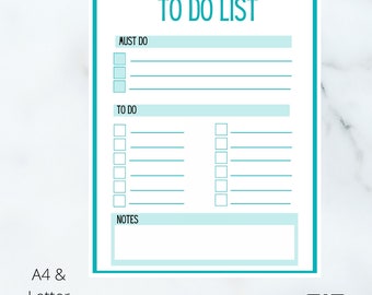 To Do List Printable  | Printable To Do List Template | To Do List Printable PDF | To Do List Download