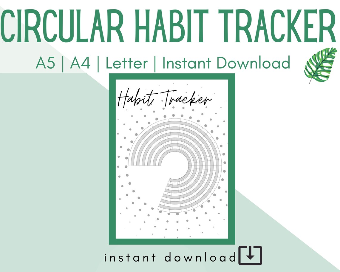 Bullet Journal Printable Habit Tracker Planner Insert - Etsy