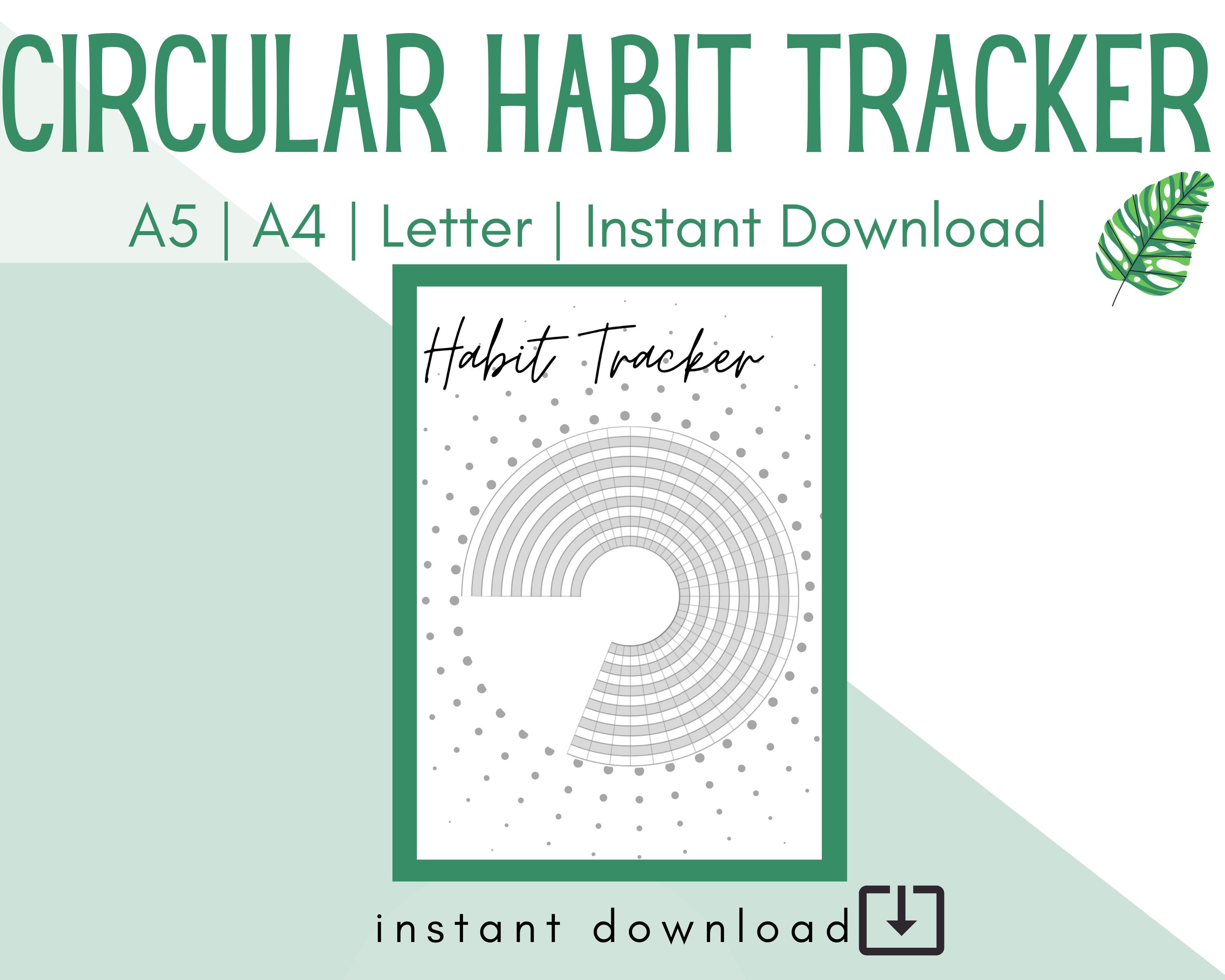Bullet Journal Printable Habit Tracker Planner Insert - Etsy
