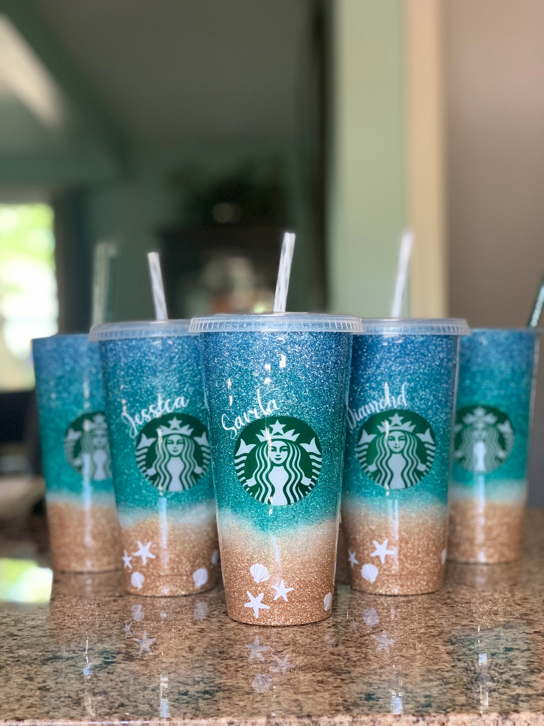 BEACH VIBES starbucks cup reusable cup gift Ocean and | Etsy