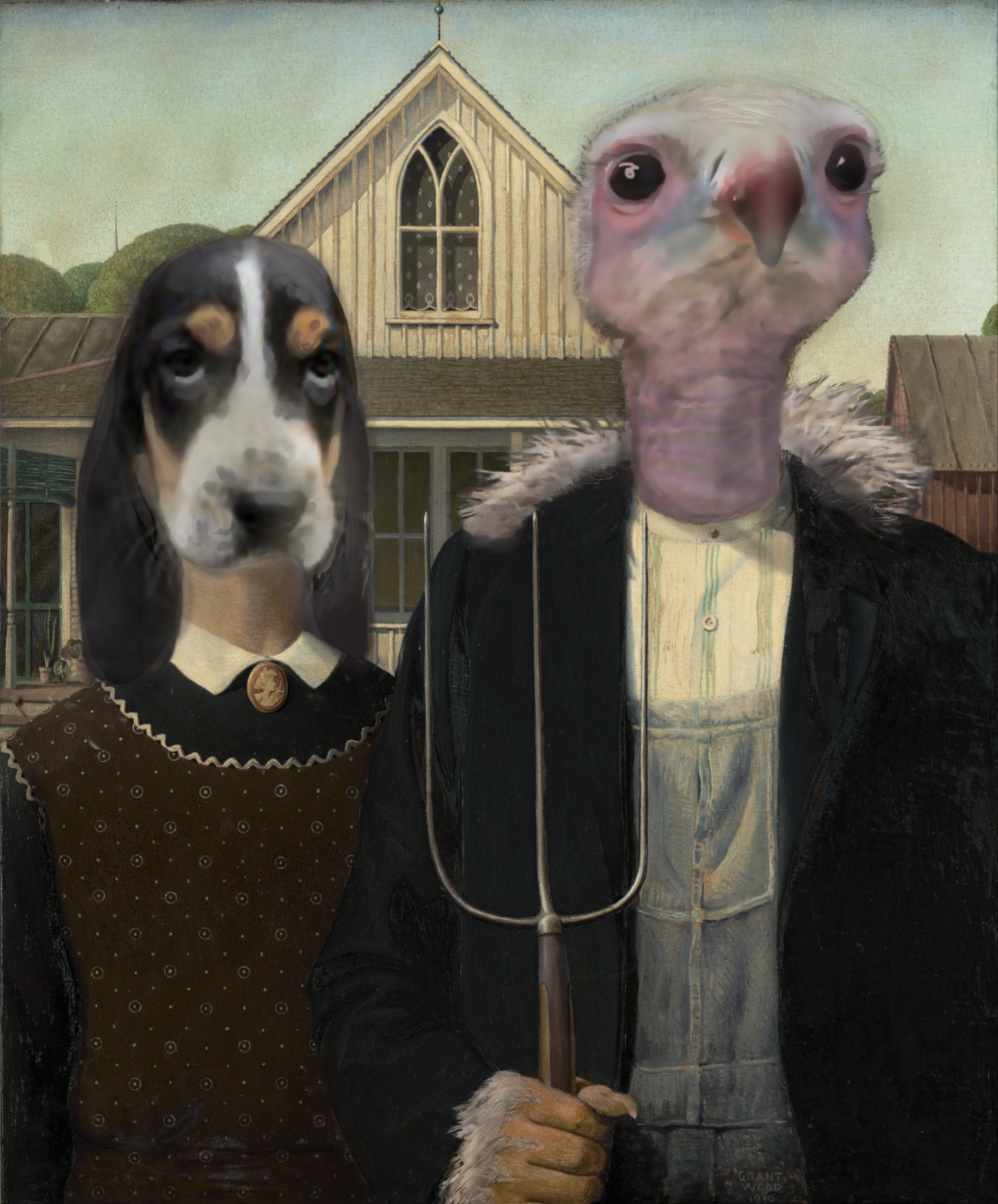 American Gothic Spoof Humorous Original Digital Art Print - Etsy American Gothic Spoof Humorous Original Digital Art Print - Etsy
